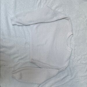 Hollister White Textured Sweater